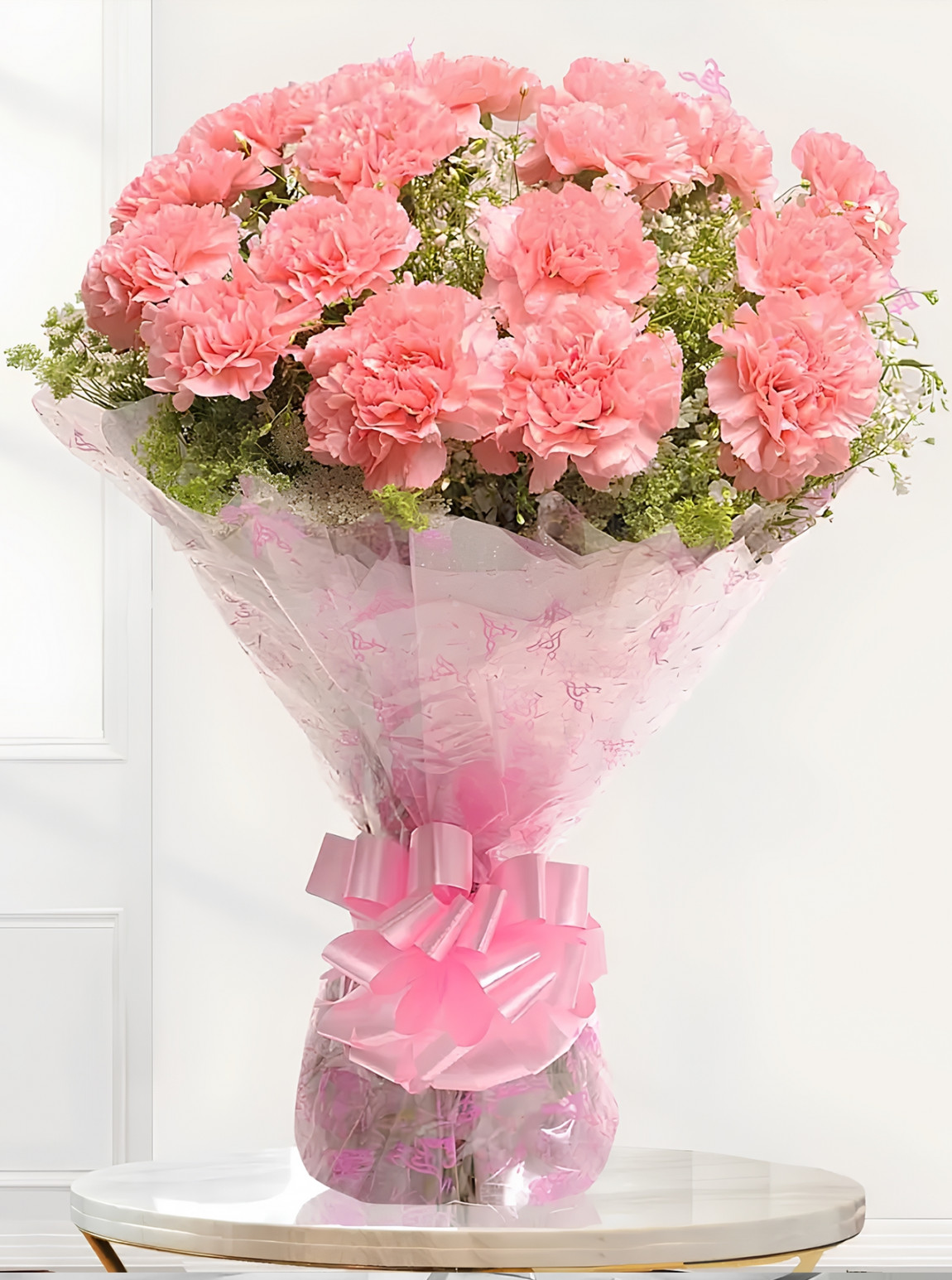 Büyük Boy Pembe Karanfil Buketi