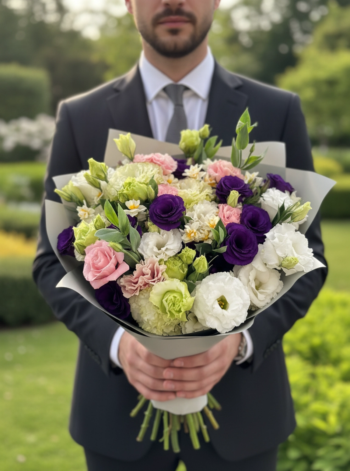 Karışık Renkli Lisianthus Buketi