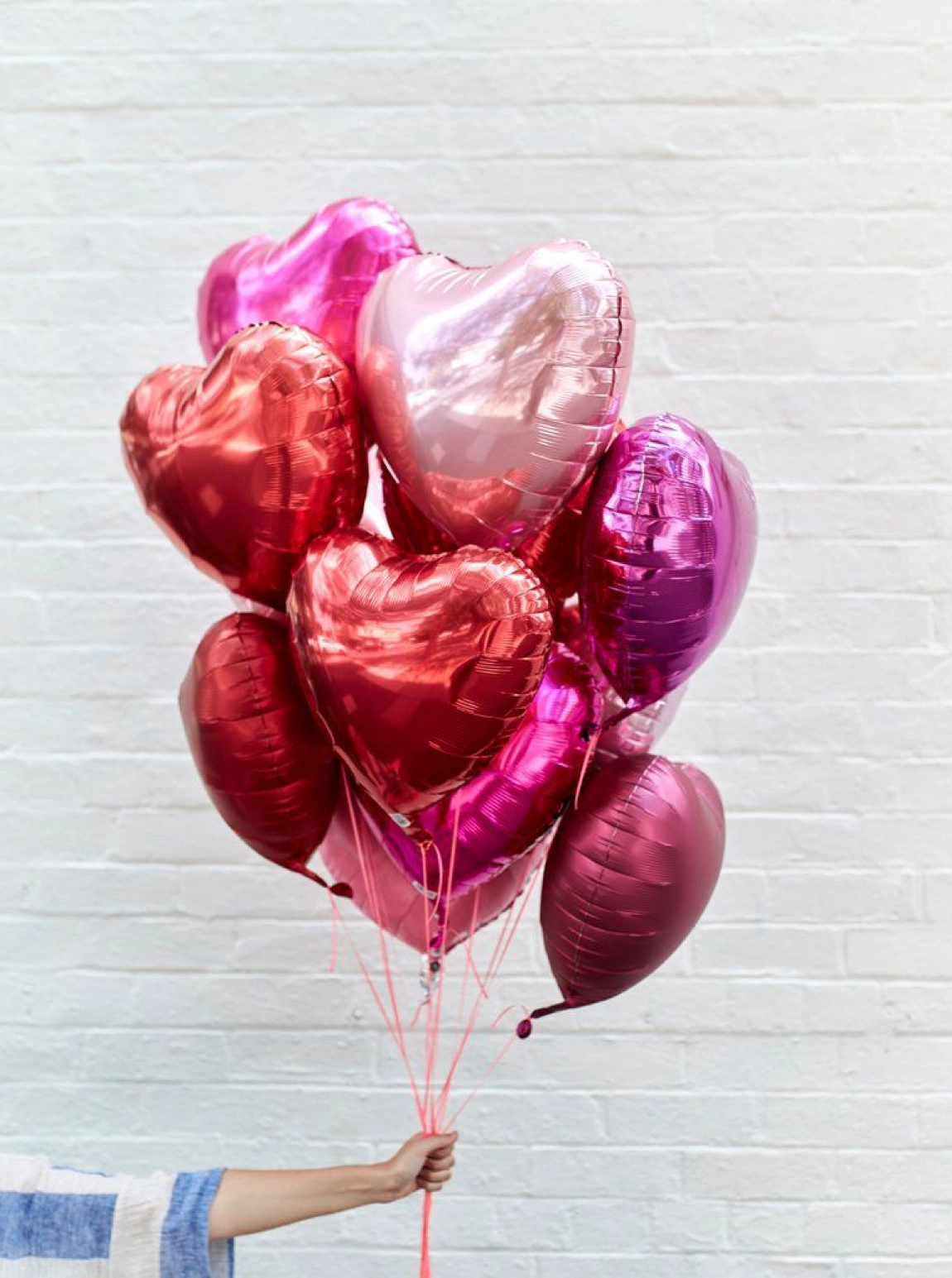 Orta Boy Kalp Folyo Balon Seti