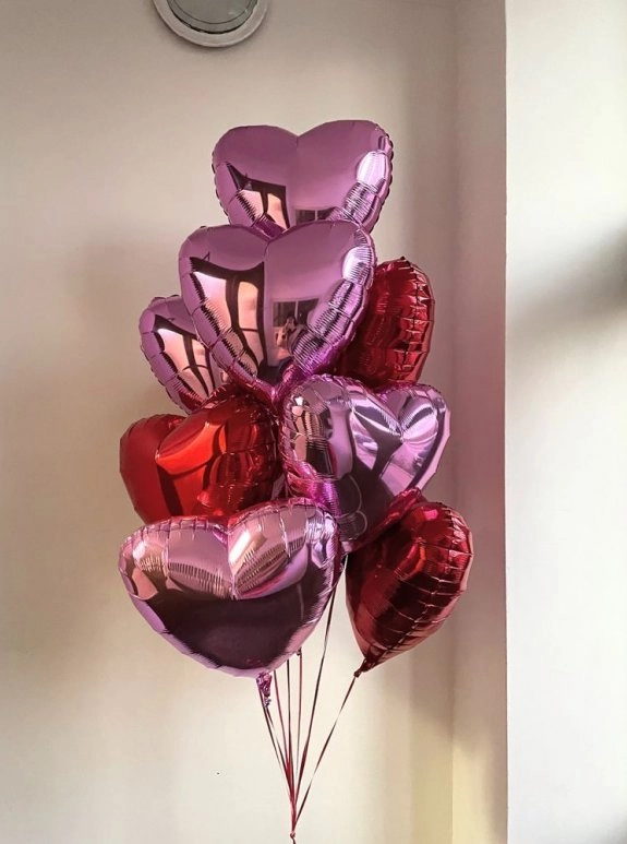 Büyük Boy Kalp Folyo Balon Seti